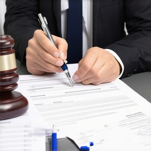 Abogado de inmigración analizando documentos con cliente en oficina