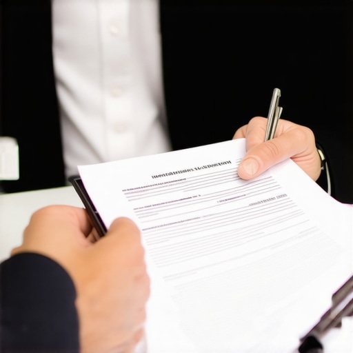 Abogado de inmigración revisando documentos con cliente Un abogado de inmigración revisa documentos con un cliente en una oficina