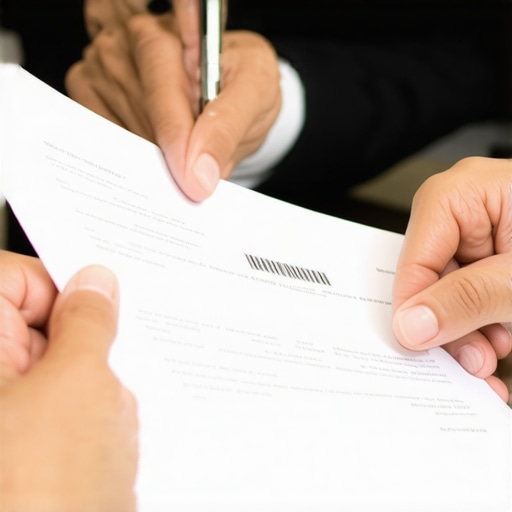 Abogado explicando procesos migratorios a un cliente en su oficina.