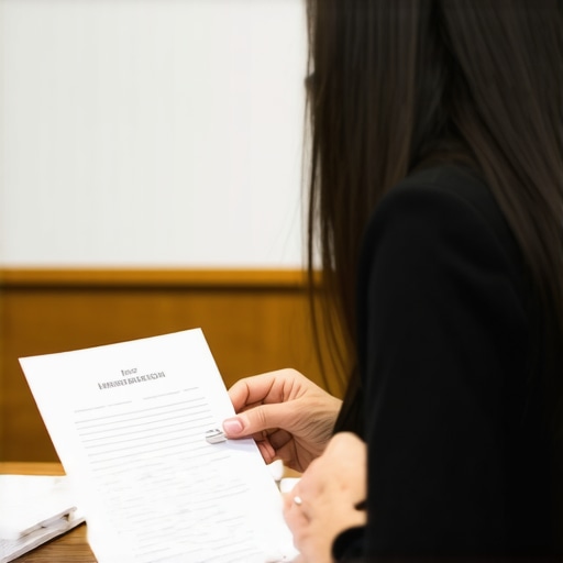 Lawyer and client discussing immigration documents