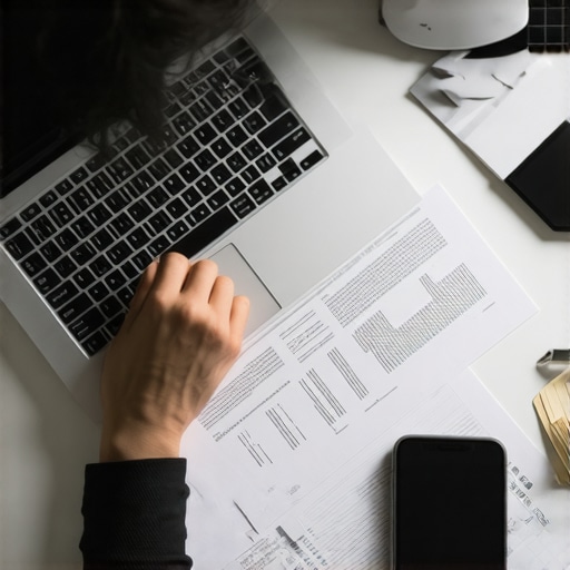 Persona revisando documentos y gestionando tareas en un entorno digital moderno