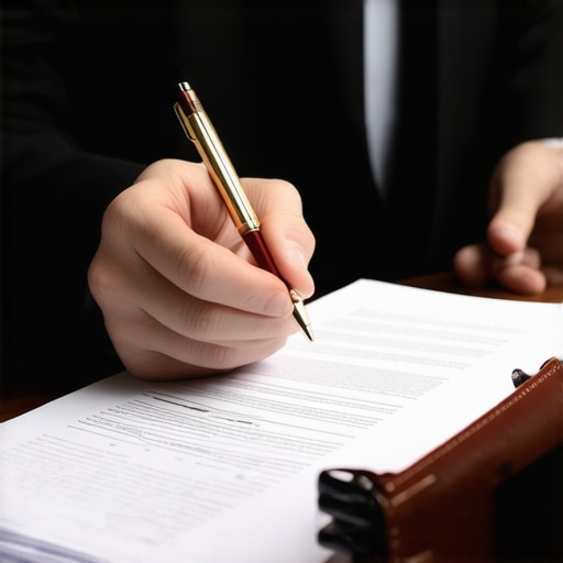 Revisión legal de documentos de inmigración Persona revisando documentos con abogado de inmigración