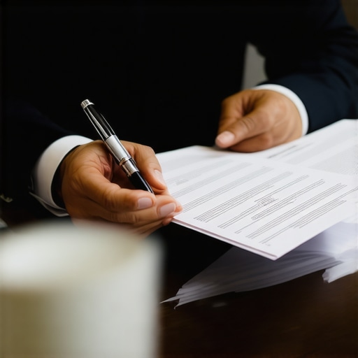 Lawyer and client analyzing immigration documents