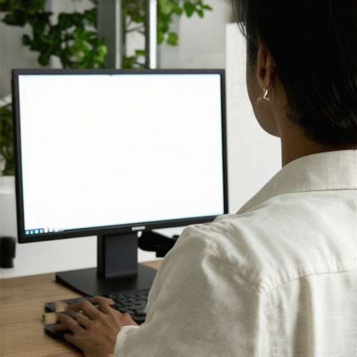 Gestión eficiente de casos migratorios con tecnología Persona trabajando en oficina gestionando casos de inmigración con software especializado