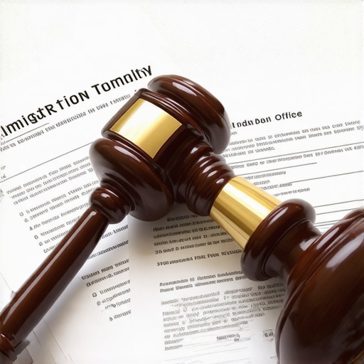 Legal documents for immigration Legal documents and gavel on a desk with immigration papers