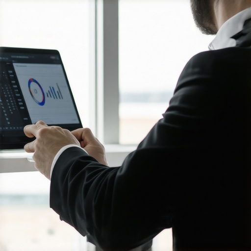 Abogado utilizando software avanzado para casos de inmigración