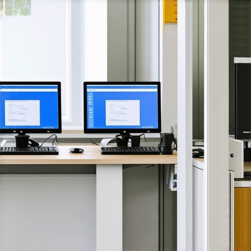 Oficina moderna con herramientas tecnológicas para gestionar trámites de inmigración