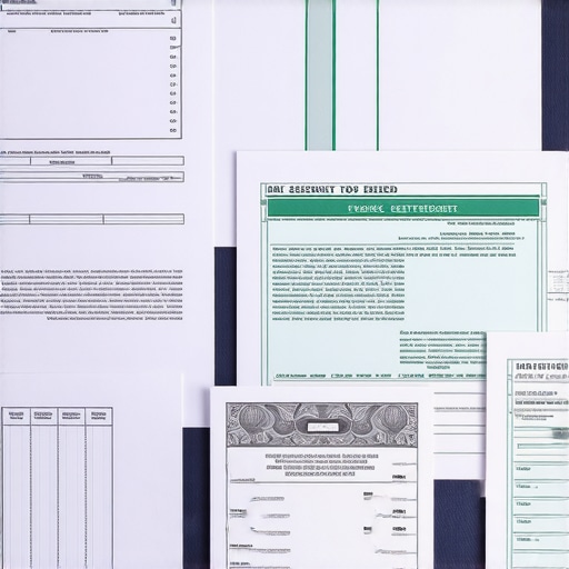 Financial documents and proofs of assets laid out for review.