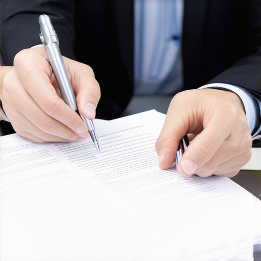 Lawyer and client discussing immigration documents