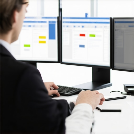 Immigration lawyer using computer management software