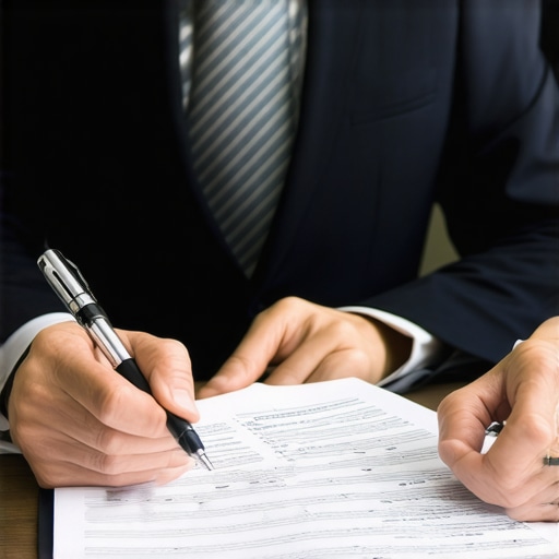 Client and lawyer discussing immigration documents at a desk.