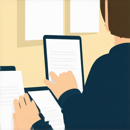 Persona gestionando documentos digitales y recordatorios en laptop, tablet y smartphone