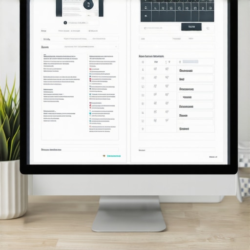 A person managing immigration documents on a laptop with digital tools and passwords