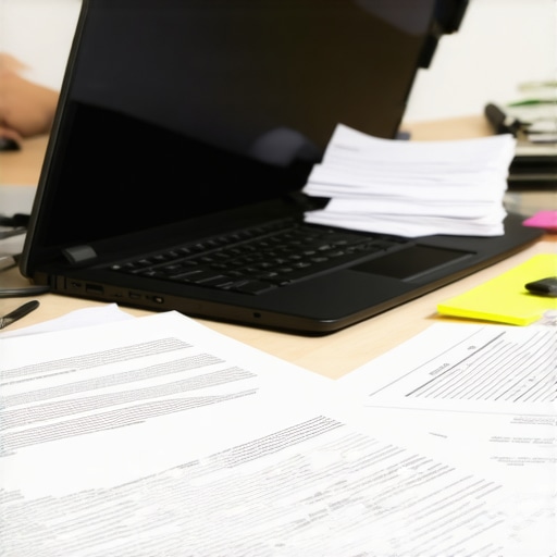 Person preparing essential documents for immigration process.