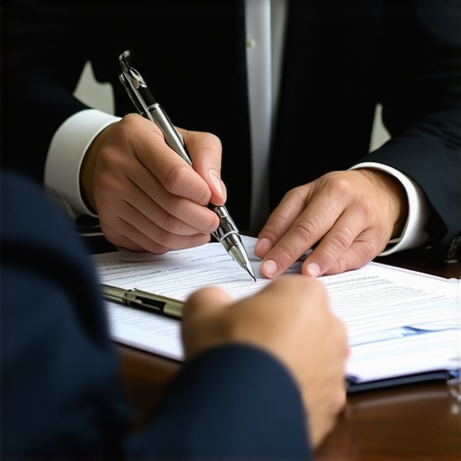 Consulting with an Immigration Lawyer Lawyer and client discussing immigration paperwork