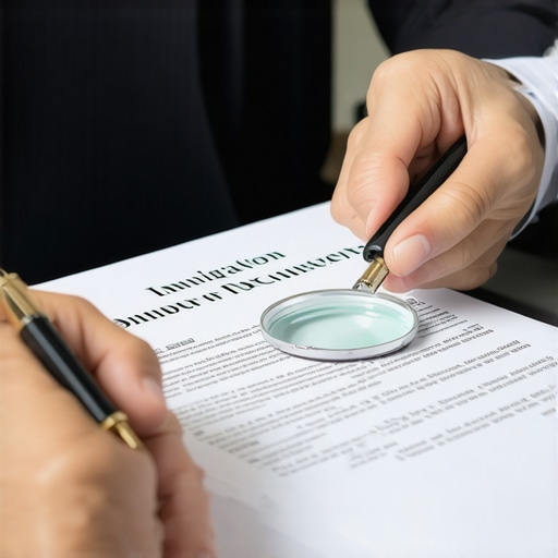 Lawyer explaining immigration documents to client