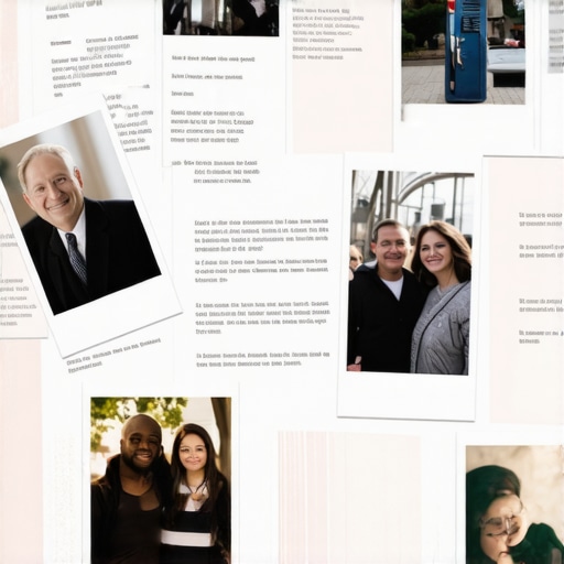 Family sharing documents and photos for immigration evidences