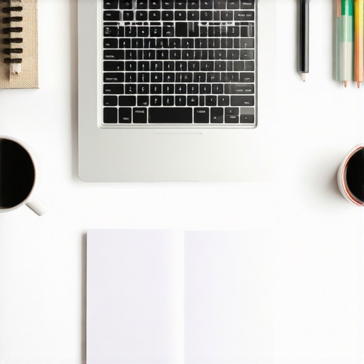 Espacio de trabajo digital con documentos legales y tecnología para gestionar inmigración