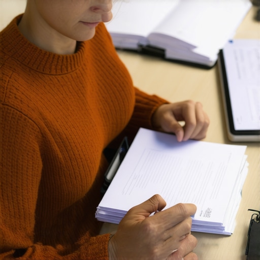 Persona trabajando con aplicaciones de organización y planificación digital para procesos migratorios