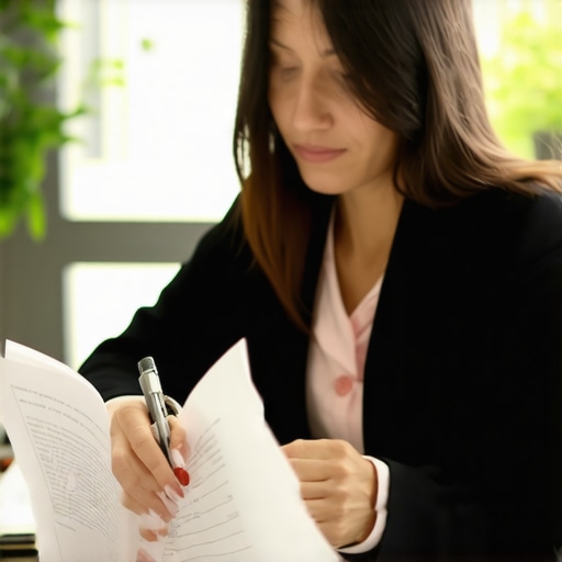 Legal consultation between an immigration lawyer and a client reviewing documents
