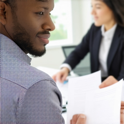Immigrant consulting with lawyer about managing child support debt