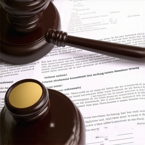 Close-up of legal documents with a gavel and immigration papers showing complex legal details.