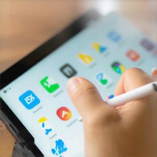 Persona usando una tablet para organizar documentos digitales de inmigración.