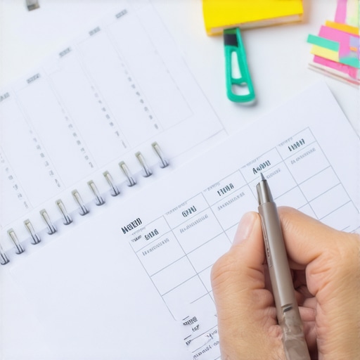 Organización y tiempo en la renovación migratoria Calendario con fechas importantes y documentos listos para la renovación de residencia migratoria.