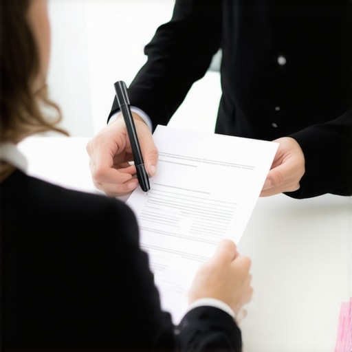 Profesional asesorando a un inmigrante Abogado de inmigración revisando documentos con cliente en oficina