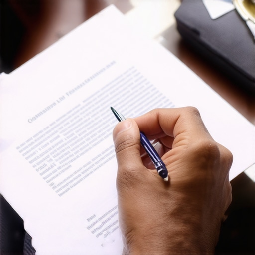 Person and lawyer analyzing immigration paperwork together.