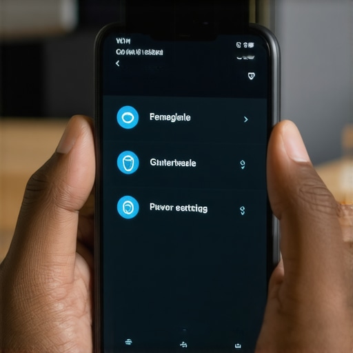 Persona configurando seguridad en su teléfono móvil