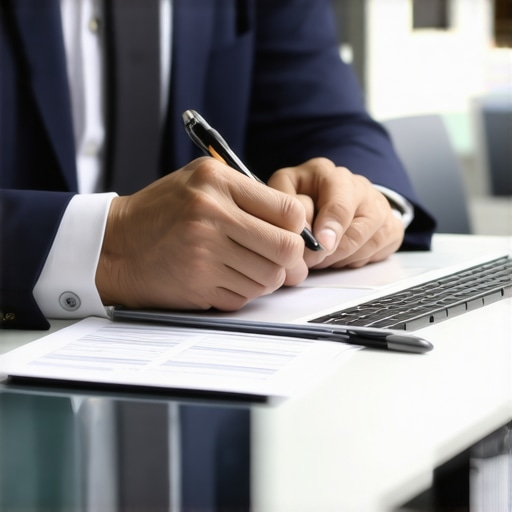 Abogado de inmigración usando software y herramientas digitales para gestionar casos.