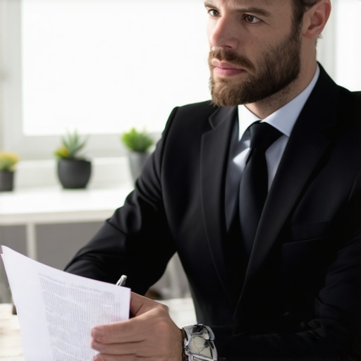 Consultation with Immigration Lawyer Immigration lawyer advising client in an office setting