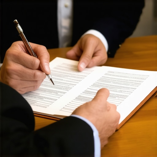 Immigration lawyer analyzing tax documents with a client