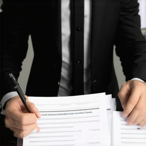 Immigration attorney reviewing documents and discussing legal nuances with client