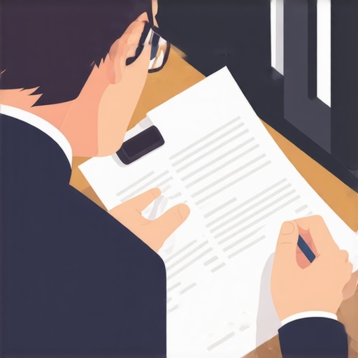 Expert Immigration Lawyer Analyzing Documents Lawyer reviewing immigration documents with client in an office