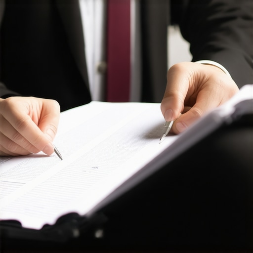 Expert Immigration Lawyer Consulting Immigration lawyer analyzing documents with a client