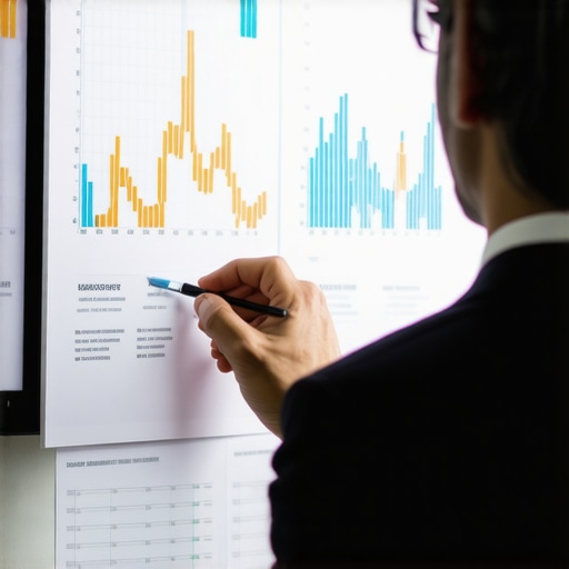 Pantalla de gestión de casos con gráficos y documentos digitales para abogados