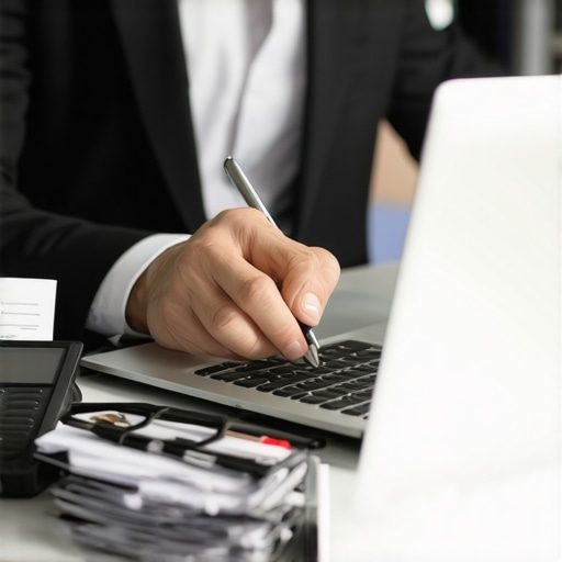 Abogado de inmigración trabajando con herramientas digitales de gestión de casos