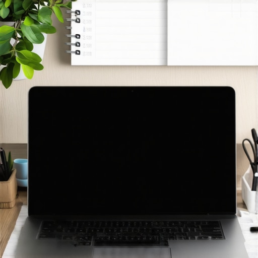 Herramientas digitales para procesos migratorios Persona organizando documentos en computadora portátil y calendario digital