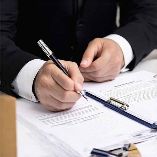Lawyer providing legal advice to a client regarding immigration process.