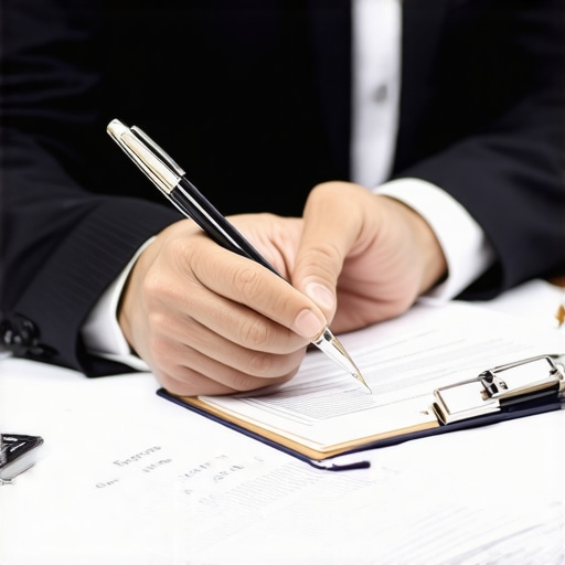 An immigration lawyer consulting with a client about legal documents and travel plans