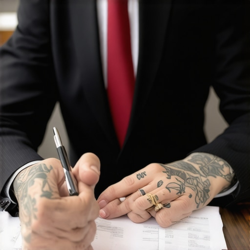 Legal consultation on tattoos and immigration Immigration lawyer advising client about tattoo concerns