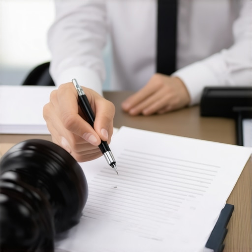 Individual organizing documents and practicing interview questions with lawyer
