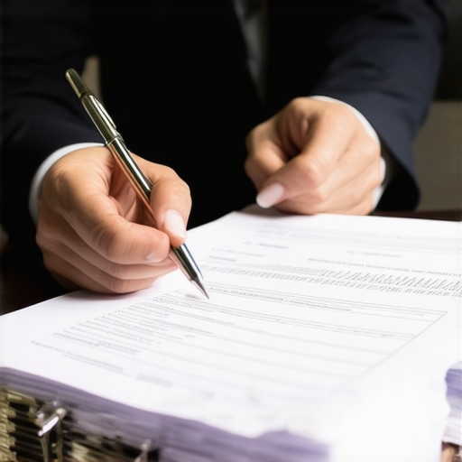 Person reviewing immigration case files with a lawyer