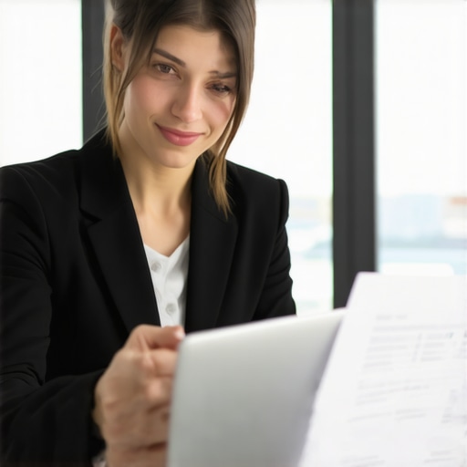 Immigration lawyer discussing with client in office