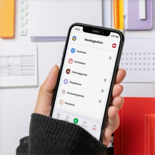 Tools for Effective Migration Management Person using smartphone and planner to organize immigration documents and deadlines, symbolizing management tools.