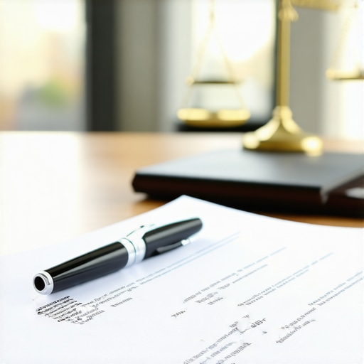 Asesoría legal experta para procesos migratorios Escritorio de un abogado de inmigración con documentos y balanza de la justicia simbolizando estrategia legal