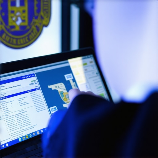 Official digital search of a computer at an international airport