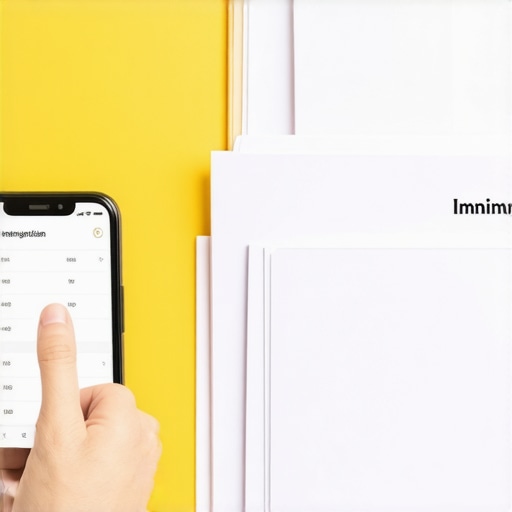 Tracking immigration status on a mobile app with organized folders